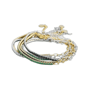 Donnatella armring forgyldt GRØN 102141