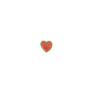 Stine A - Petit Love Heart Coral i forgyldt