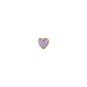 Stine A - Petit Love Heart Purple Sorbet i forgyldt