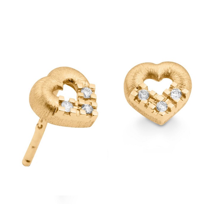 Aagaard øreringe Mary 14 kt. med diamanter 14941303-34Ø