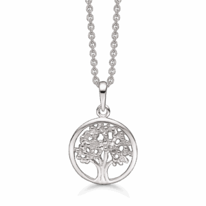 Støvring Design sølv halskæde med Livets træ