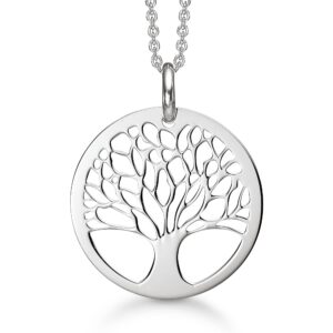 Støvring Design sølv halskæde med Livets træ