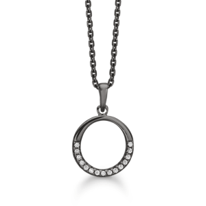 Støvring Design halskæde sortrhodineret sølv 16239055