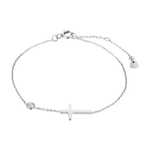 Armbånd kors vandfast stål 163012