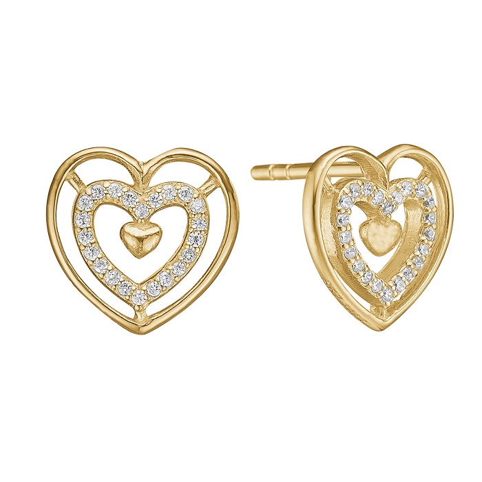 Aagaard Øreringe 8 kt. guld Hjerte 1671-G8-13