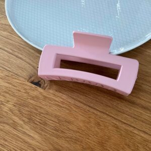 Hårklemme - Mat lyserød 10 cm.