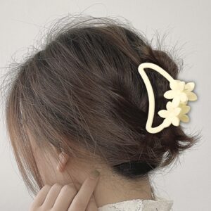 Hårklemme med blomster lyserød