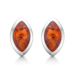 Støvring Design - Øreringe sølv med rav