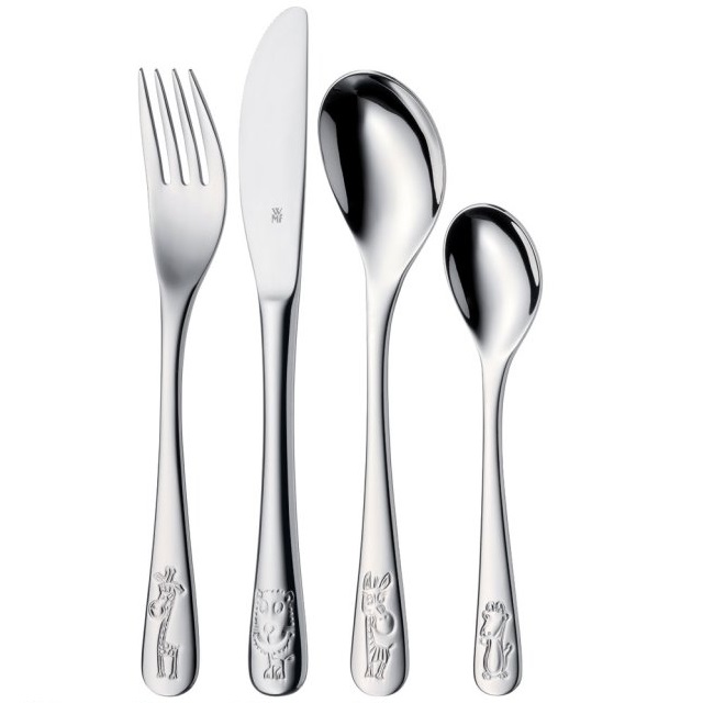 Nordahl børnebestik stål WMF safaridyr 93002518002