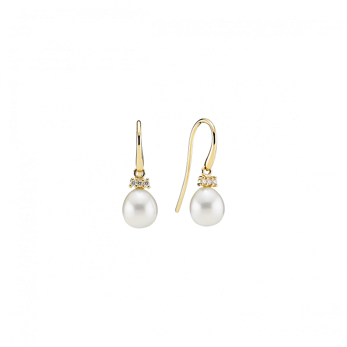 Lund Copenhagen 8 Kt. Ørehænger Med Perle 3091190-2-0,06