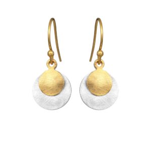 Susanne Friis Bjørner Øreringe i forgyldt og sølv 5180-2