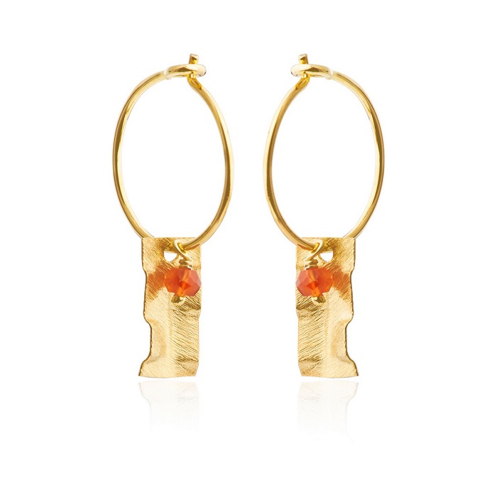 Susanne Friis Bjørner - øreringe forgyldt 5626-2-114