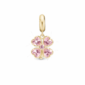 Christina charm Pink Heart Clover 623-G345