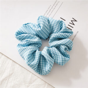 Hårelastik - Lyseblå tern