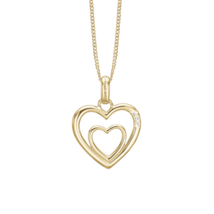 Christina Two open Hearts vedhæng 680-G03