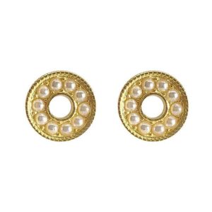 Donnatella - Øreringe i forgyldt med perler