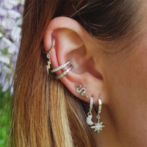 Donnatella - Øreringe Boa i forgyldt