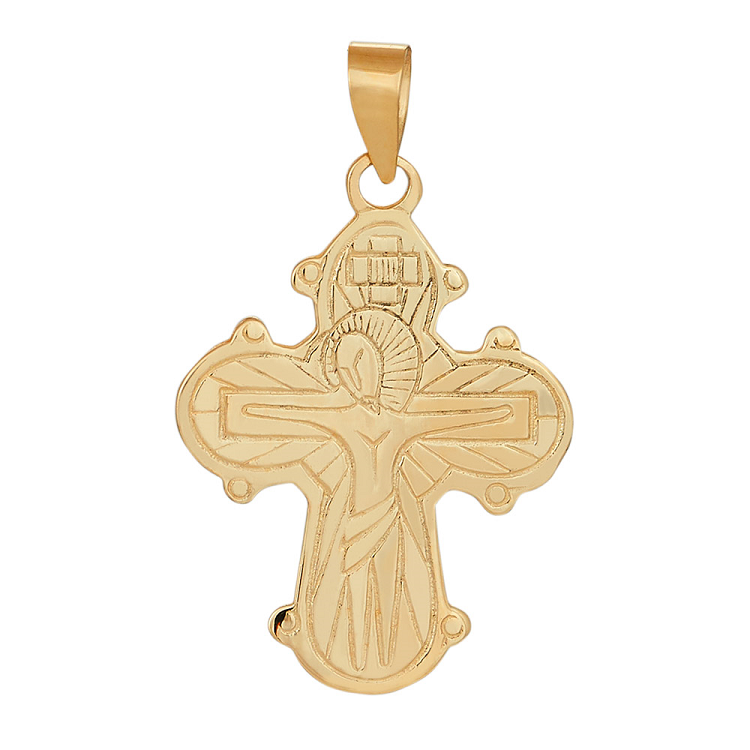 Siersbøl 8kt. guld dagmarkors m. fadervor 22mm