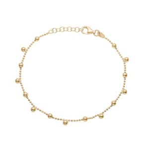 Aagaard armbånd forgyldt med kugler 1601-S-G09
