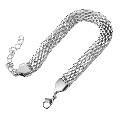 Armbånd stål m karabinlås 102032