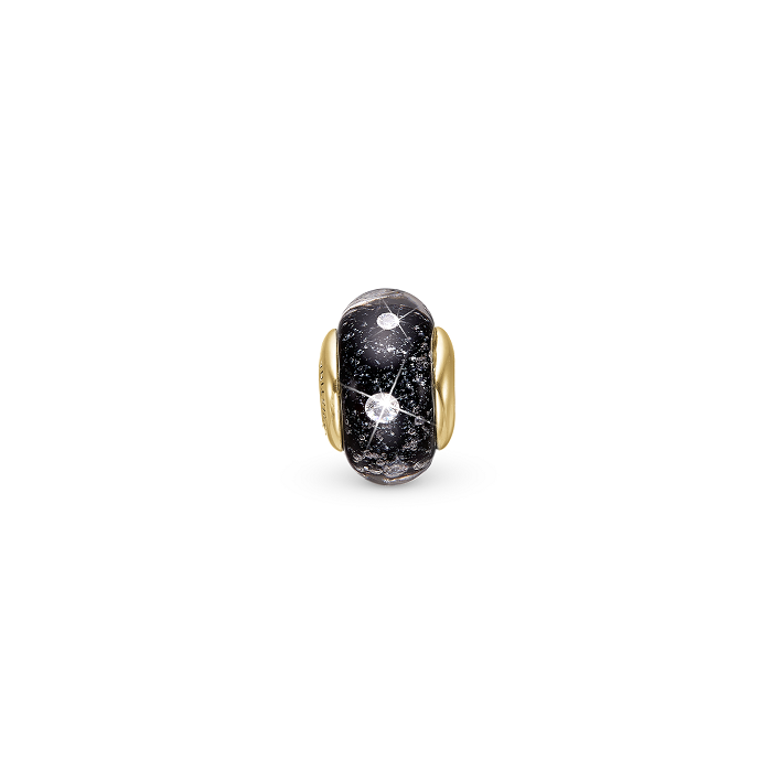 Christina - Sparkling Black Globe charm