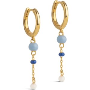 Enamel Lola Bold hoops E424GMarine