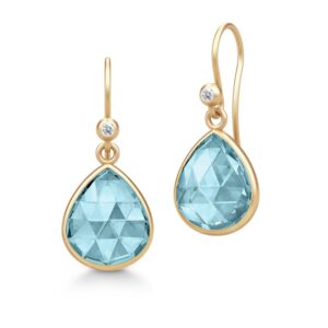 Julie Sandlau Lea Aqua Blue øreringe HKS749GDAQBLUCRCZ