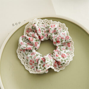 Hårelastik lyserøde blomster