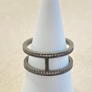 Maanesten Oxyderet sølv ring 4040