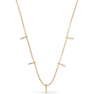 Enamel Lola drop Daisy halskæde N139GDaisy