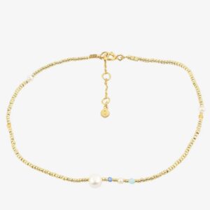 Hultquist - Isabella ankelkæde forgyldt med perler