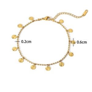 Sunset ankelkæde vandfast forgyldt stål 163004