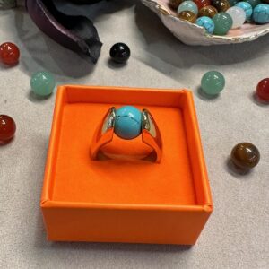 Donnatella turkis agat sten 10 mm.