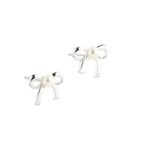 Aqua Dulce Simple bow pearl øreringe 5806