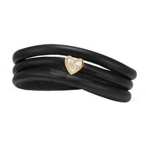 Christina Mors dag armbånd læder 6 mm. 605-Mor24-G