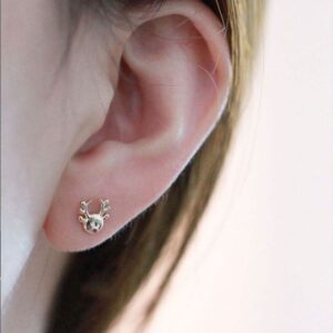 Donnatella øreringe sølv med juletræ og elg