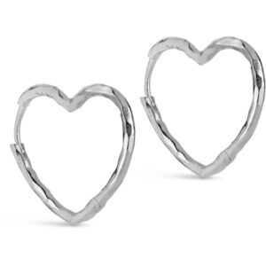 Enamel Organic Heart medium øreringe E414SM