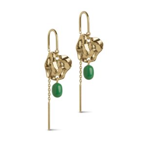 Enamel Kai grass green øreringe E327GM