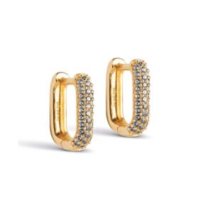 Enamel Sparkling Square 12 mm øreringe E361G