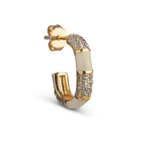 Enamel Oline Beige øreringe H-E300G 1 stk