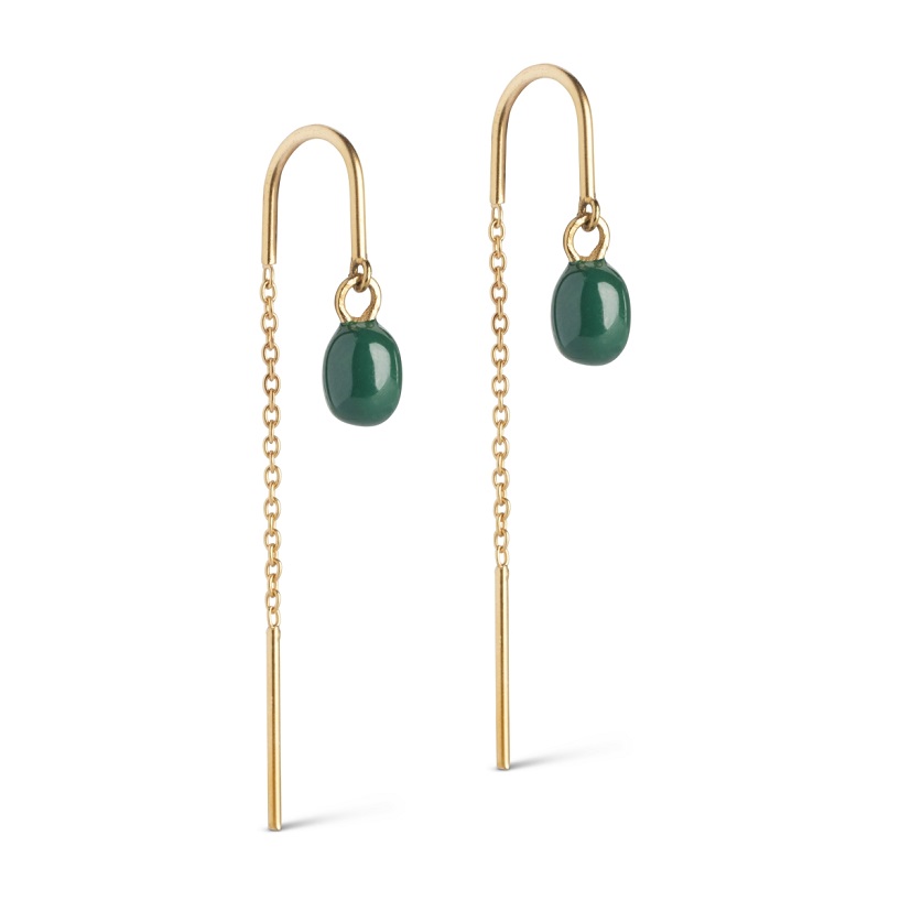 Enamel Eleanor øreringe E280GMpetrolgreen