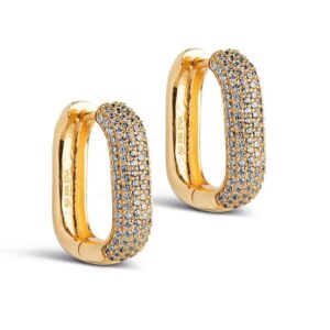 Enamel Sparkling Square 18 mm øreringe E363G