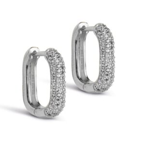 Enamel Sparkling Square 15 mm øreringe E362S