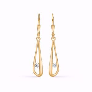 Guld øreringe i 8 kt.