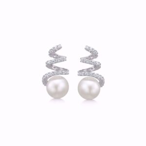 Guld & Sølv Design perle øreringe 1983/1