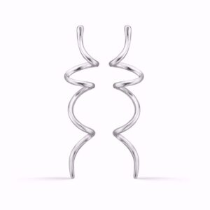 Guld & Sølv Design spiral øreringe 1936/1