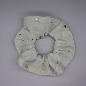 Hårelastik - Lysegrøn med stjerner