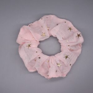 Hårelastik - Lyserød med stjerner
