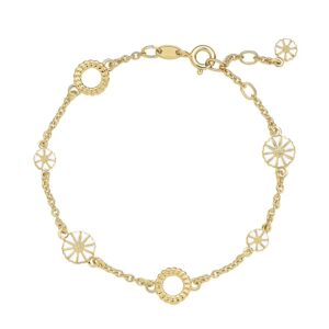 Lund Copenhagen marguerit armbånd med flettet cirkel 9015090-M
