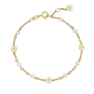 Lund Copenhagen marguerit armbånd med perler 9015096-33-M
